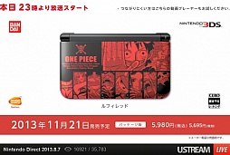 画像ギャラリー No.001のサムネイル画像 / 「ワンピース アンリミテッドワールド レッド」の3DS LL本体同梱版が同時発売,麦わら一味の「ルフィレッド」とチョッパー推しの「チョッパーピンク」