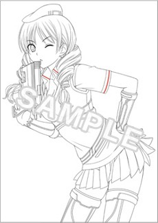 画像ギャラリー No.003のサムネイル画像 / 「エクステトラ」,店舗別特典イラストの線画8種類が公開。予約前に絵柄をチェックしておこう
