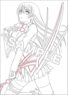 画像ギャラリー No.006のサムネイル画像 / 「エクステトラ」,店舗別特典イラストの線画8種類が公開。予約前に絵柄をチェックしておこう
