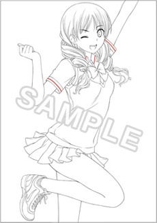 画像ギャラリー No.008のサムネイル画像 / 「エクステトラ」,店舗別特典イラストの線画8種類が公開。予約前に絵柄をチェックしておこう
