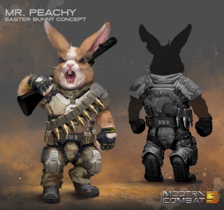 画像ギャラリー No.002のサムネイル画像 / 「モダンコンバット5」,マルチプレイに「イースターバニー」が参戦