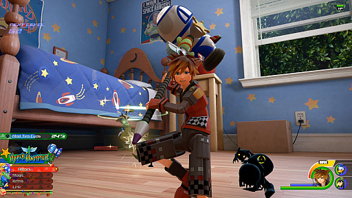 画像ギャラリー No.005のサムネイル画像 / このシーン，映画で見た！　「KINGDOM HEARTS III」試遊レポート。シリーズ初登場となる「トイ・ストーリー」の世界をウッディやバズと冒険