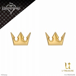 画像ギャラリー No.002のサムネイル画像 / 「KINGDOM HEARTS」のアクセサリーがユートレジャーより続々登場。王冠とハートをモチーフにしたピアスが本日発売，腕時計が予約受付中