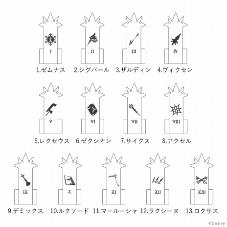 画像ギャラリー No.002のサムネイル画像 / 「キングダム ハーツ」の“XIII機関”をモチーフにしたネックレスが登場。予約受付が本日スタート