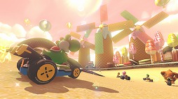 画像ギャラリー No.012のサムネイル画像 / ［E3 2013］「マリオカート8」プレイレポート。今度は壁や天井すらもコースになって，マリオ達が文字どおり縦横無尽に走り回る