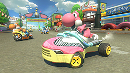 画像ギャラリー No.006のサムネイル画像 / 「マリオカート8」の追加コンテンツ第1弾で「GC ヨッシーサーキット」が登場。オフロードを得意とする新カート「タヌキバギー」も発表
