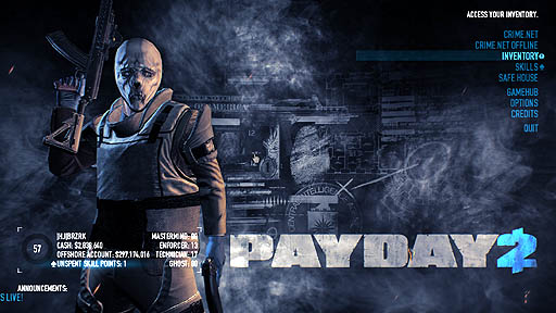 画像ギャラリー No.011のサムネイル画像 / ヒット作の続編「PAYDAY 2」のインプレッション。覆面かぶって銀行を襲うという,大人向けのクライムアクションのデキはいかに