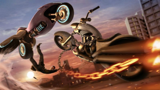 画像ギャラリー No.019のサムネイル画像 / ［E3 2013］レースゲームなのにバイクが空を飛び，人間を殴る!?　Xbox Oneローンチタイトル「LocoCycle」のプレイレポート＆直撮りムービーを掲載