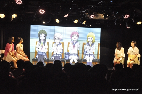 画像ギャラリー No.008のサムネイル画像 / アニメ「GO！GO！575」の新キャラ“小野小梅”役の芹澤 優さんも出演。大坪由佳さん，大橋彩香さん，寿 美菜子さんらメインキャストが一堂に会した「鳩寺女子学園新入生歓迎会」をレポート
