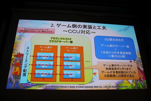画像ギャラリー No.010のサムネイル画像 / ［CEDEC 2015］クラウド版「ドラゴンクエストX」はこうして作られた。「世界初！ 3DSでMMORPGのクラウド開発」セッションレポート