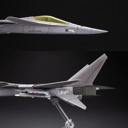画像ギャラリー No.017のサムネイル画像 / 「エースコンバット」シリーズに登場する架空機「XFA-27」の1/144キットが10月に発売。簡易塗装済と無塗装グレー成形の2バージョン