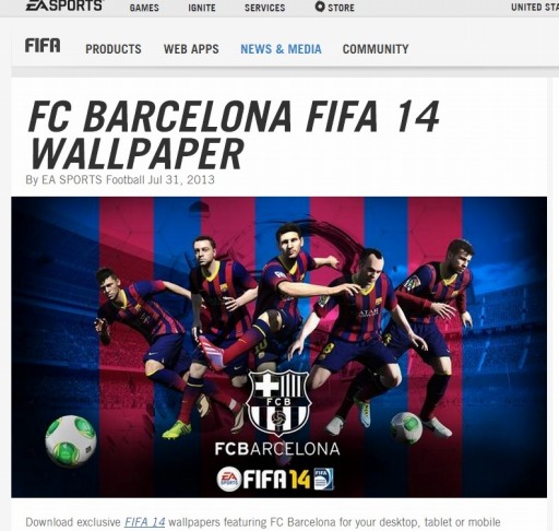 画像ギャラリー No.001のサムネイル画像 / 「FIFA 14 ワールドクラス サッカー」，FCバルセロナの壁紙を公開