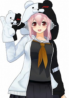 画像ギャラリー No.014のサムネイル画像 / 「モット！ソニコミ」と「ダンガンロンパ」がコラボ。撮影衣装にモノクマ/モノミパーカーが登場