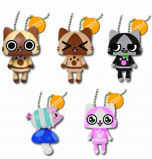 画像ギャラリー No.001のサムネイル画像 / アイルーやメラルーのふりふりマスコットキーチェーンが11月中旬に発売決定