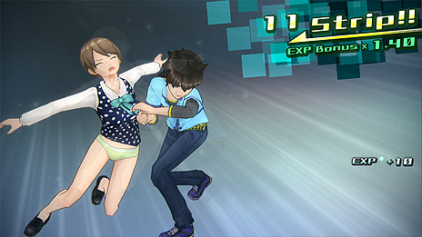 画像ギャラリー No.004のサムネイル画像 / 明日発売の「AKIBA’S TRIP2」，“下着すら奪う”という禁断の技「フルストリップ」の出し方が公開。獲得した下着はやはり装備可能
