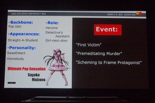 画像ギャラリー No.011のサムネイル画像 / ［GDC 2015］必要なのは，広くて深い愛。「ダンガンロンパ」の小高和剛氏がキャララクター作りの秘訣を明かす