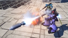 画像ギャラリー No.008のサムネイル画像 / 「機動戦士ガンダム EXTREME VS. FULL BOOST」，万能型のガトー搭乗ゲルググと，岩を投げて戦うドアン搭乗のザクIIが4月16日に配信
