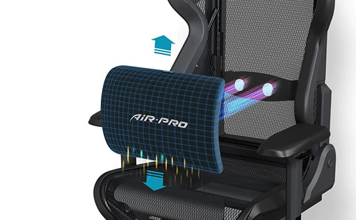 画像ギャラリー No.004のサムネイル画像 / フルメッシュのゲーマー向けチェア「AIR-PRO」にランバーサポートが追加