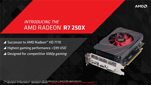 画像ギャラリー No.002のサムネイル画像 / AMD,新型GPU「Radeon R7 250X」を発表。HD 7770のリフレッシュか