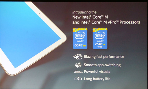 画像ギャラリー No.010のサムネイル画像 / ［COMPUTEX］低消費電力向けBroadwellは「Core M」ブランドに。モバイル分野で攻勢を強めるIntelの基調講演レポート