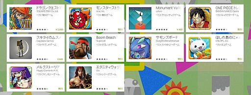 画像ギャラリー No.001のサムネイル画像 / 2014年のGoogle Play「上半期ベスト」特集が公開。Google Playスタッフが厳選した「2014年上半期ベストゲーム」では「DQ VIII」「モンスト」などが受賞