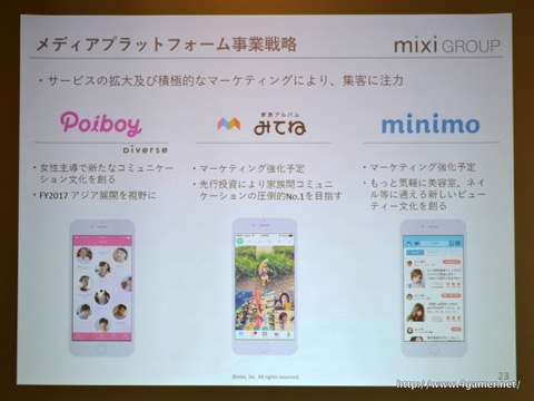 画像ギャラリー No.023のサムネイル画像 / ミクシィのエンターテイメント事業で売上高/DAUが過去最高を更新。「マーベル ツムツム」の海外展開も明らかにされた,2016会計年度決算説明会をレポート