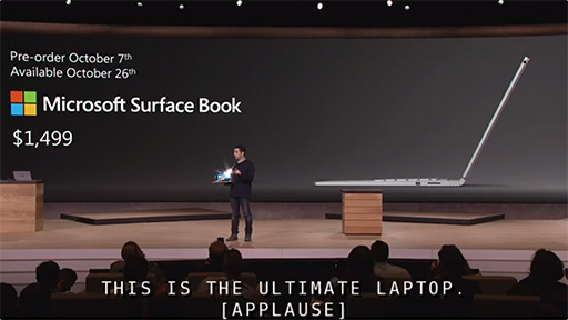 画像ギャラリー No.009のサムネイル画像 / Microsoftの隠し球は2-in-1 PC「Surface Book」! キーボードドック側に“外付けGeForce”を搭載できる仕様で1499ドルから