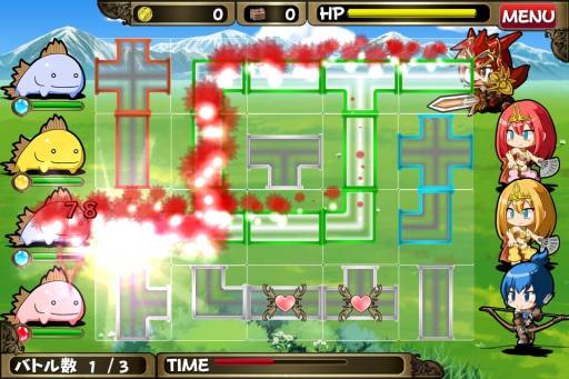画像ギャラリー No.007のサムネイル画像 / 「パイプ&クエスト」のAndroid版が配信中。パイプを繋げて攻撃しよう