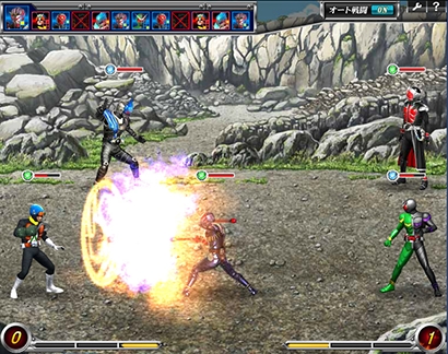 画像ギャラリー No.014のサムネイル画像 / 「仮面ライダー バトオンライン」のオープンβテストがYahoo!ゲームで開始。歴代ライダーが登場するブラウザゲーム