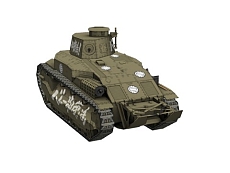 画像ギャラリー No.019のサムネイル画像 / 「ガールズ＆パンツァー 戦車道、極めます！」，あんこうチームが搭乗する戦車「IV号戦車D型」など，3つの車両の参戦が明らかに