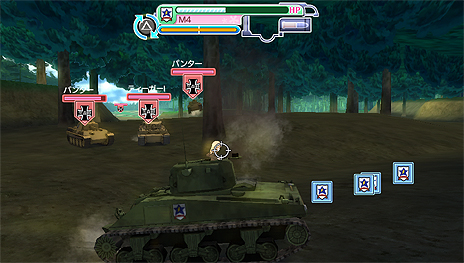 画像ギャラリー No.004のサムネイル画像 / 「ガールズ＆パンツァー 戦車道、極めます！」，バトルロイヤル/ストーリー両モードの対戦カード例がスクリーンショット共に公開