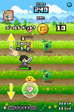 画像ギャラリー No.002のサムネイル画像 / 「LINE らんらん勇者」が配信開始。テンポよく敵を倒して姫を救出しよう