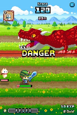 画像ギャラリー No.003のサムネイル画像 / 「LINE らんらん勇者」が配信開始。テンポよく敵を倒して姫を救出しよう