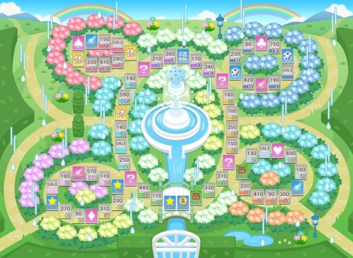 画像ギャラリー No.001のサムネイル画像 / 「いただきストリートfor au」に“あじさい”と“虹”をイメージした新マップが追加