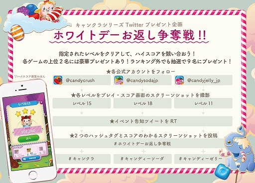 画像ギャラリー No.005のサムネイル画像 / 「キャンディークラッシュ」シリーズ，本物のキャンディーが当たるTwitterプレゼント企画