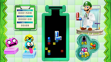 画像ギャラリー No.002のサムネイル画像 / 今度はルイージがドクターに。Wii Uダウンロードソフト「Dr.LUIGI & 細菌撲滅」が2014年1月15日配信。新薬「L型カプセル」も登場