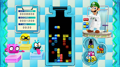 画像ギャラリー No.003のサムネイル画像 / 今度はルイージがドクターに。Wii Uダウンロードソフト「Dr.LUIGI & 細菌撲滅」が2014年1月15日配信。新薬「L型カプセル」も登場