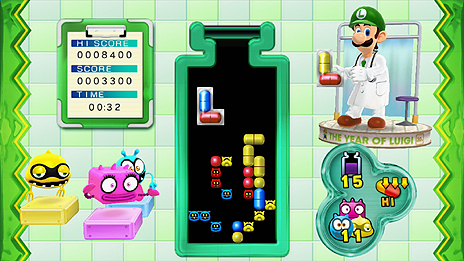 画像ギャラリー No.008のサムネイル画像 / 今度はルイージがドクターに。Wii Uダウンロードソフト「Dr.LUIGI & 細菌撲滅」が2014年1月15日配信。新薬「L型カプセル」も登場
