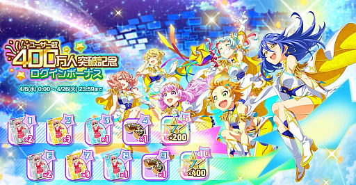 画像ギャラリー No.002のサムネイル画像 / 「Tokyo 7th シスターズ」，ユーザー数400万人突破記念キャンペーン実施