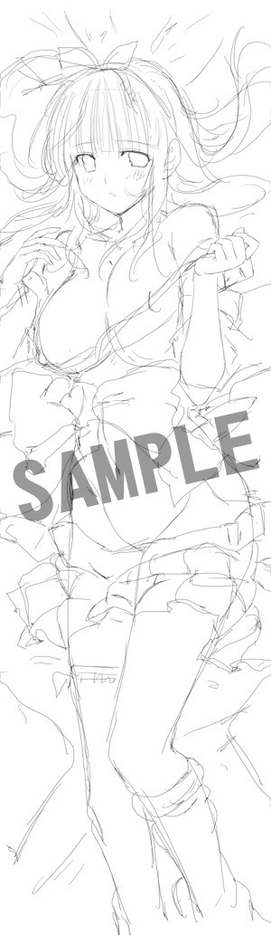画像ギャラリー No.010のサムネイル画像 / 「デカ盛り 閃乱カグラ」,店舗別購入特典描き下ろしイラストのラフ画を公開