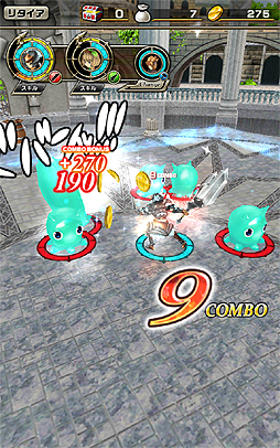 画像ギャラリー No.005のサムネイル画像 / Android用アクションRPG「スリングショットブレイブズ」の配信がスタート。キャラを引っ張ってとばす“ひっぱりアクション”に注目
