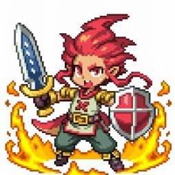 画像ギャラリー No.005のサムネイル画像 / 「勇者と1000の魔王」の世界に「ドラゴンファング」のキャラが2Dドットで登場