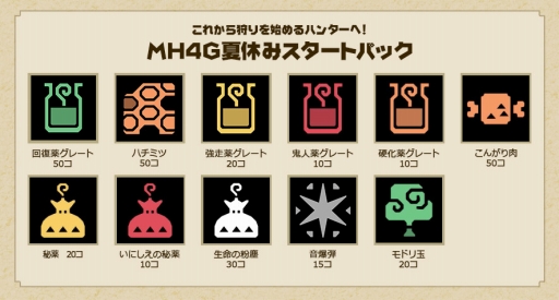 画像ギャラリー No.011のサムネイル画像 / 「MH4G」，3DSテーマや狩りをサポートするアイテムセットが無料配信