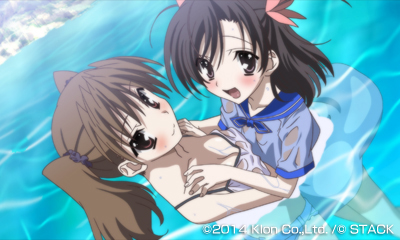 画像ギャラリー No.006のサムネイル画像 / クロンの新作恋愛ADV「IslandDays」のCGサンプルが公開。崖から転落する女の子，銃を構える女の子と，なにやらただならぬ雰囲気が……