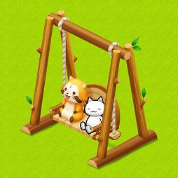 画像ギャラリー No.010のサムネイル画像 / 「ほしの島のにゃんこ」と「あらいぐまラスカル」がコラボ。ラスカルの飾りと洋服が登場
