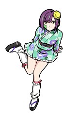 画像ギャラリー No.002のサムネイル画像 / 「大乱走ダッシュ or 奪取!!」,プレイヤーキャラの新衣装「Face」に浴衣を追加