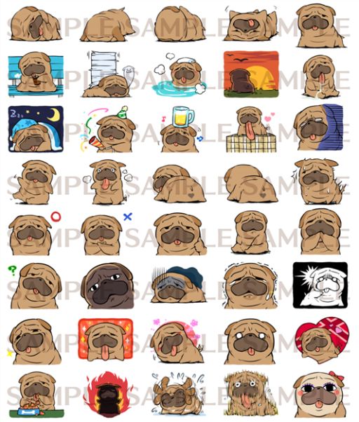 画像ギャラリー No.001のサムネイル画像 / 「てのひらワンコ」，公式わんこ「ぶるたん」のLINEスタンプが配信開始