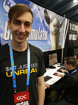 画像ギャラリー No.001のサムネイル画像 / ［GDC 2014］発売直前の「Goat Simulator」，シミュレートしているのがヤギだけでないことが判明