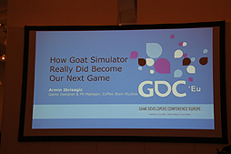 画像ギャラリー No.002のサムネイル画像 / ［gamescom］世界唯一のヤギシム「Goat Simulator」はなぜ生まれてしまったのか？　を教えてくれるセッションがGDC Europe 2014で実施