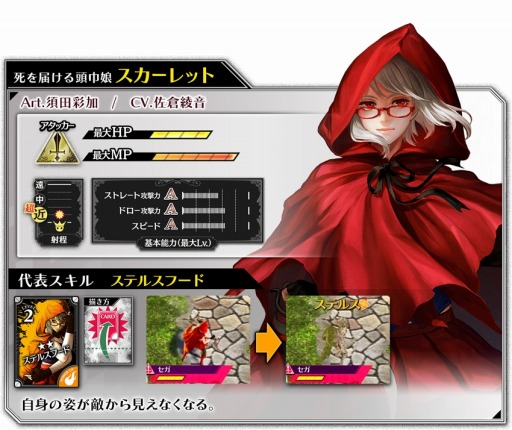 画像ギャラリー No.009のサムネイル画像 / 「Wonderland Wars」赤頭巾をモチーフにした「スカーレット」が参戦